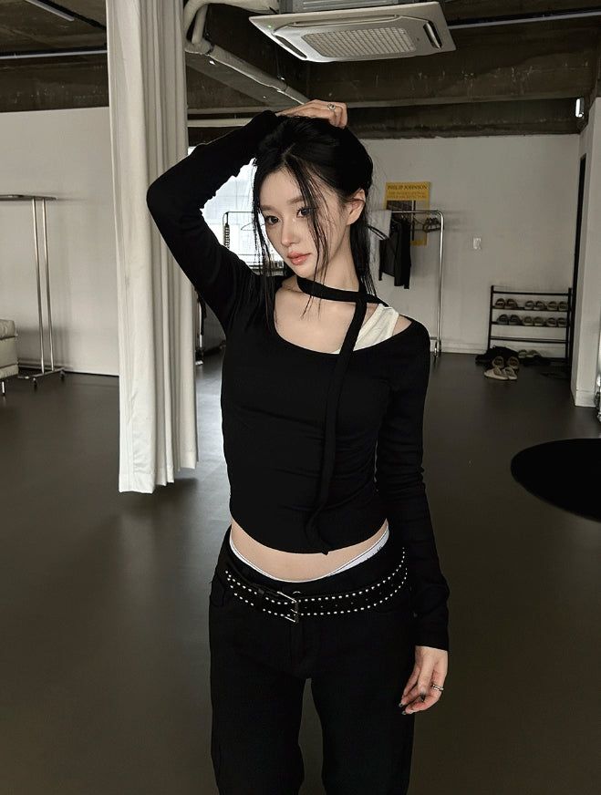 Uneven Strap Top
