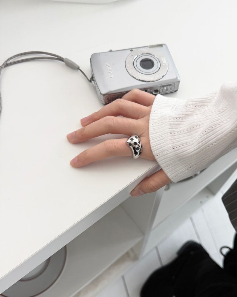 Polka Dot Heart Ring
