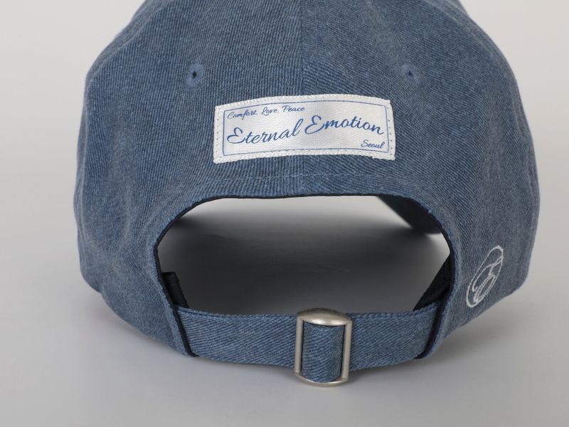 WHITE BOW EMBROIDERY CAP (DARK BLUE)