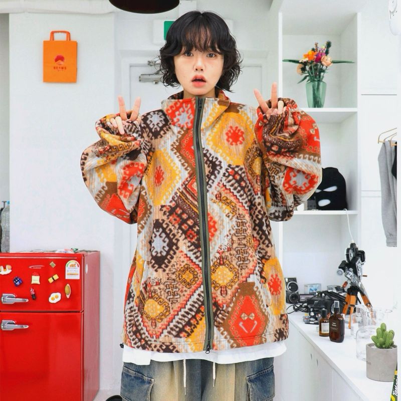 HundoP（ハンドピー）の「Over Bohemian Two Way Fleece（Jackets/Outerwear）」