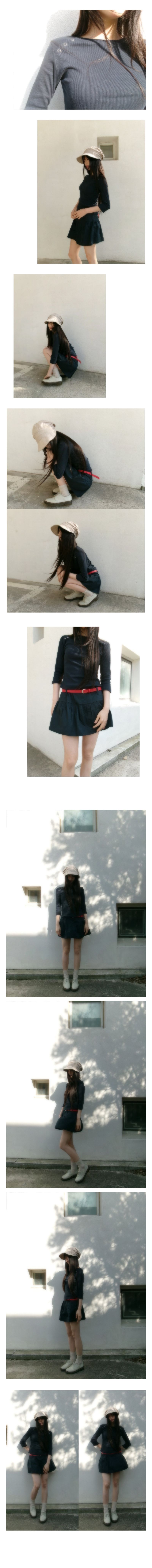 button 3/4 sleeve tee