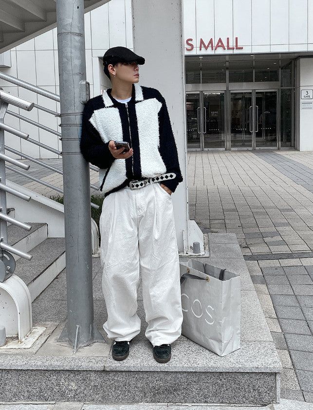 ディープピンタックワイドコットンパンツ