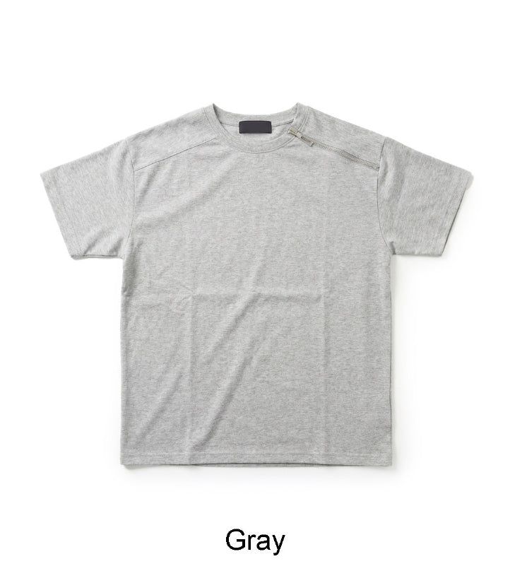 Cor zipper slim short-sleeve tee