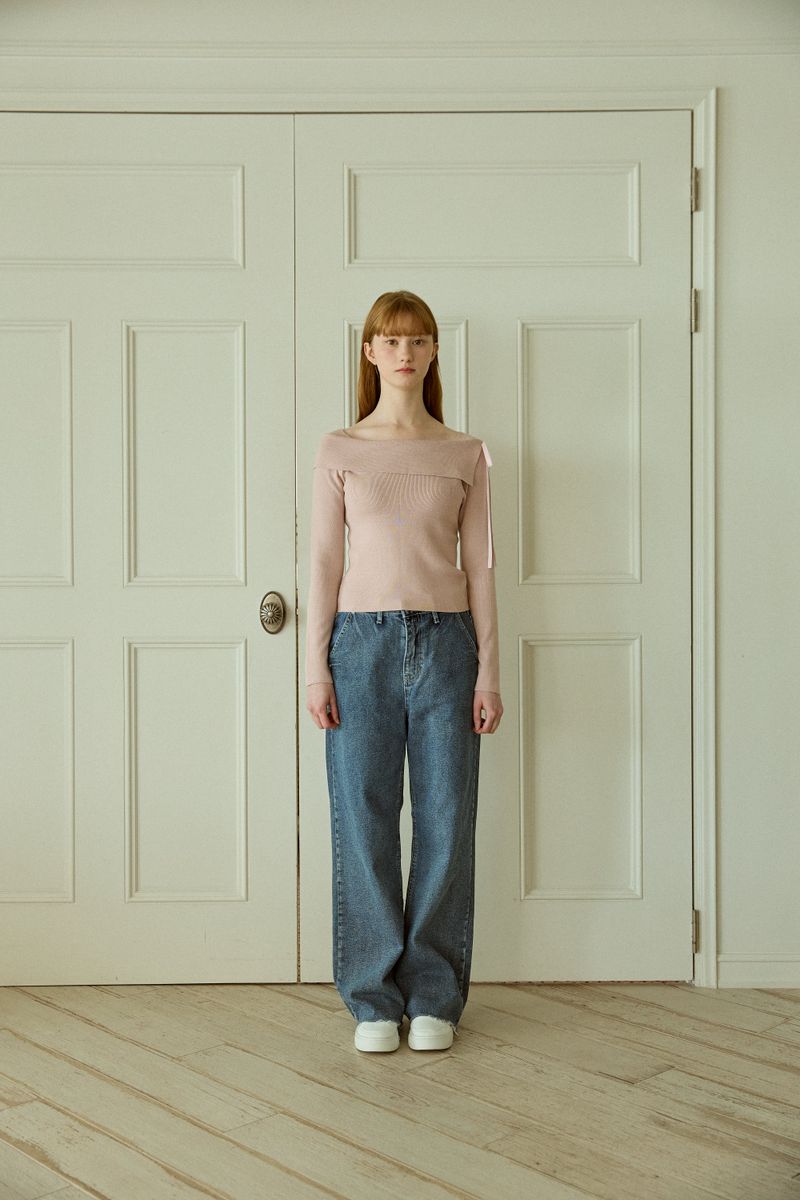 PINK PINEAPPLE（ピンクパイナップル）の「LAYERED RIBBON KNIT（Tops）」