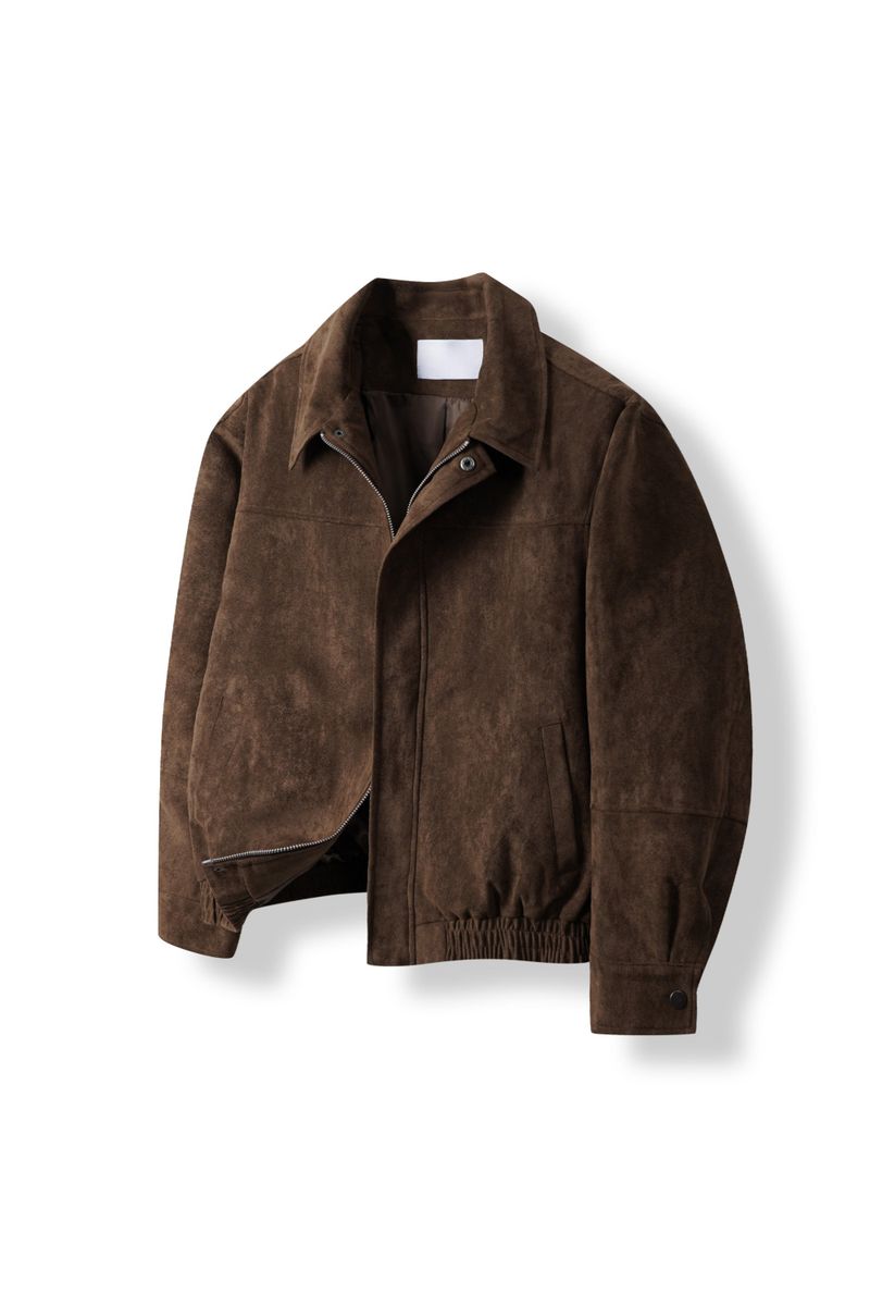 low cropped suede jacket (3colors)