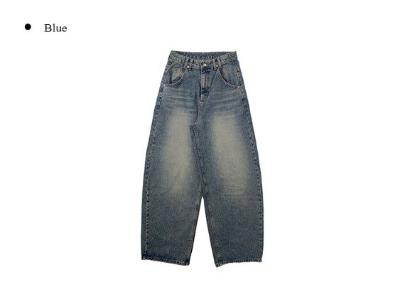 Bowling Hem Snap Wide Washing Denim Pants