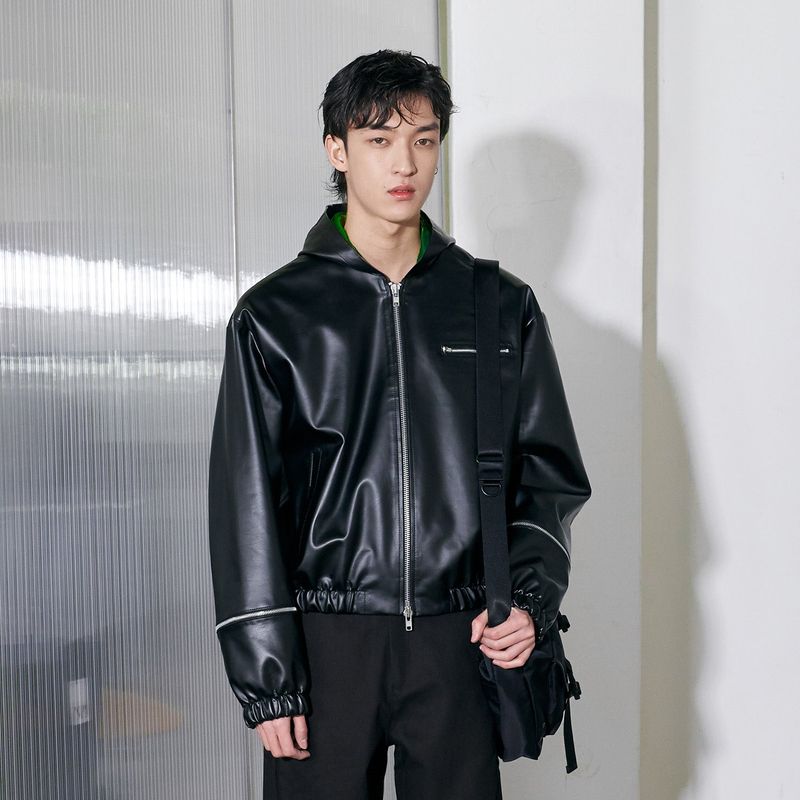 SPERONE(スペロネ)の「Leather Wind Block (Black)(Jackets/Outerwear)」