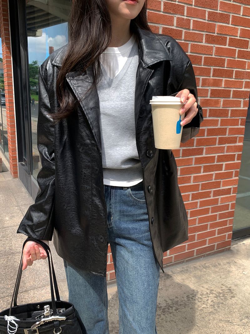 [MADE] Blending leather jacket