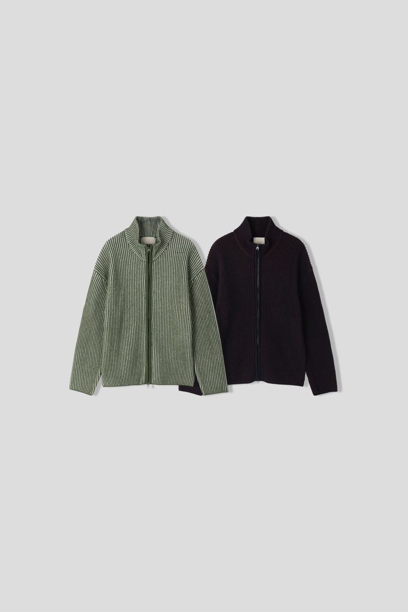Meen Knitted Zip Up