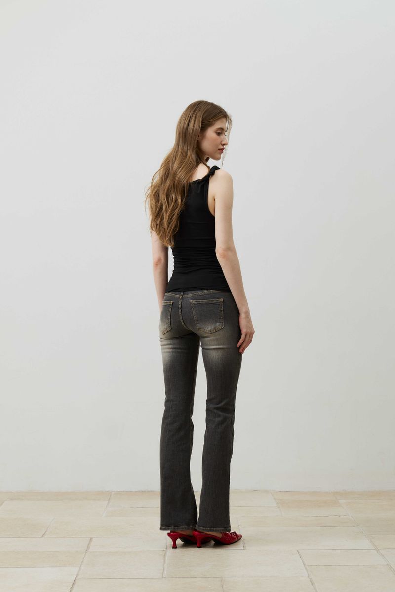 CIEL BOOTCUT DENIM PANTS / BLACK