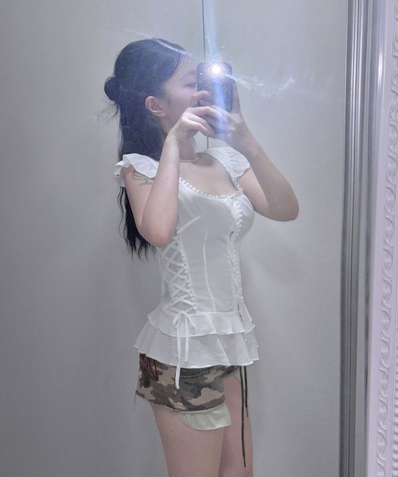 Bless Frill Blouse (2colors)