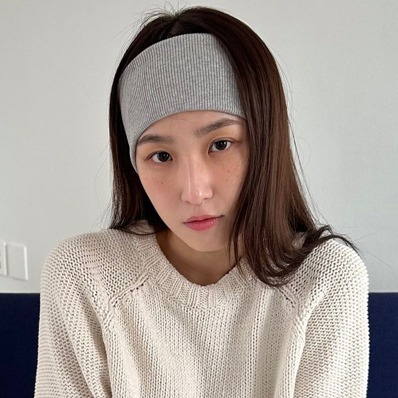 geegee（ジジ）の「コットンリブヘアバンド - グレー（ヘアアクセサリー）」