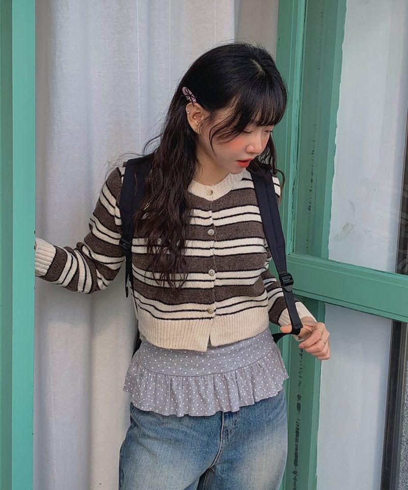 Mode Stripe Cardigan