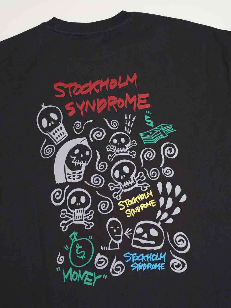 ドゥードゥルスカルTシャツ - チャコール
