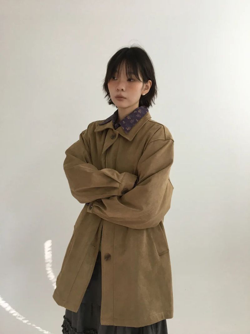 Saco Suede Half Coat (2color)