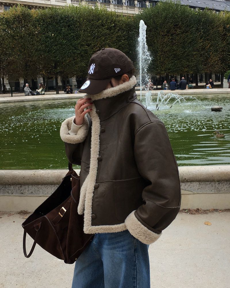 [ORIGINAL] Tambur Leather Shearling Coat