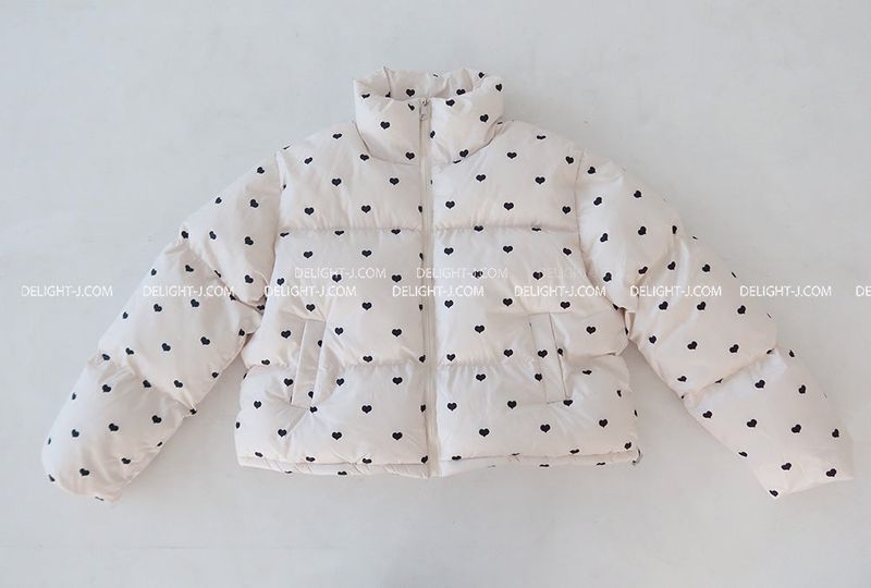Heart crop short padded coat