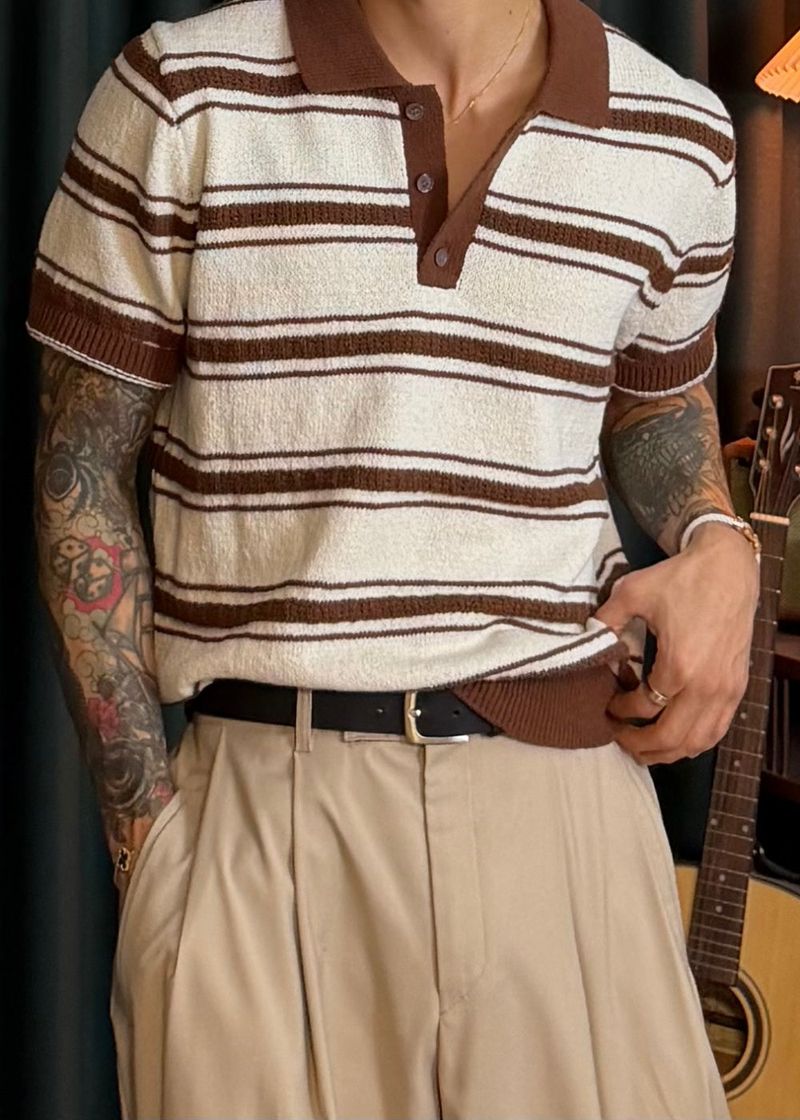 Striped Ribbed Knit 3COLOR