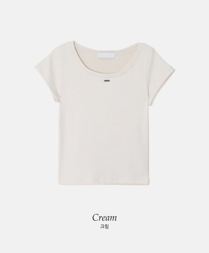 Basic U-neck Warm Pendant T-shirt (5color)