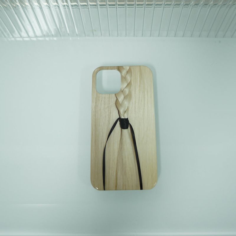 [MADE] blond glossy hard phone case (black)