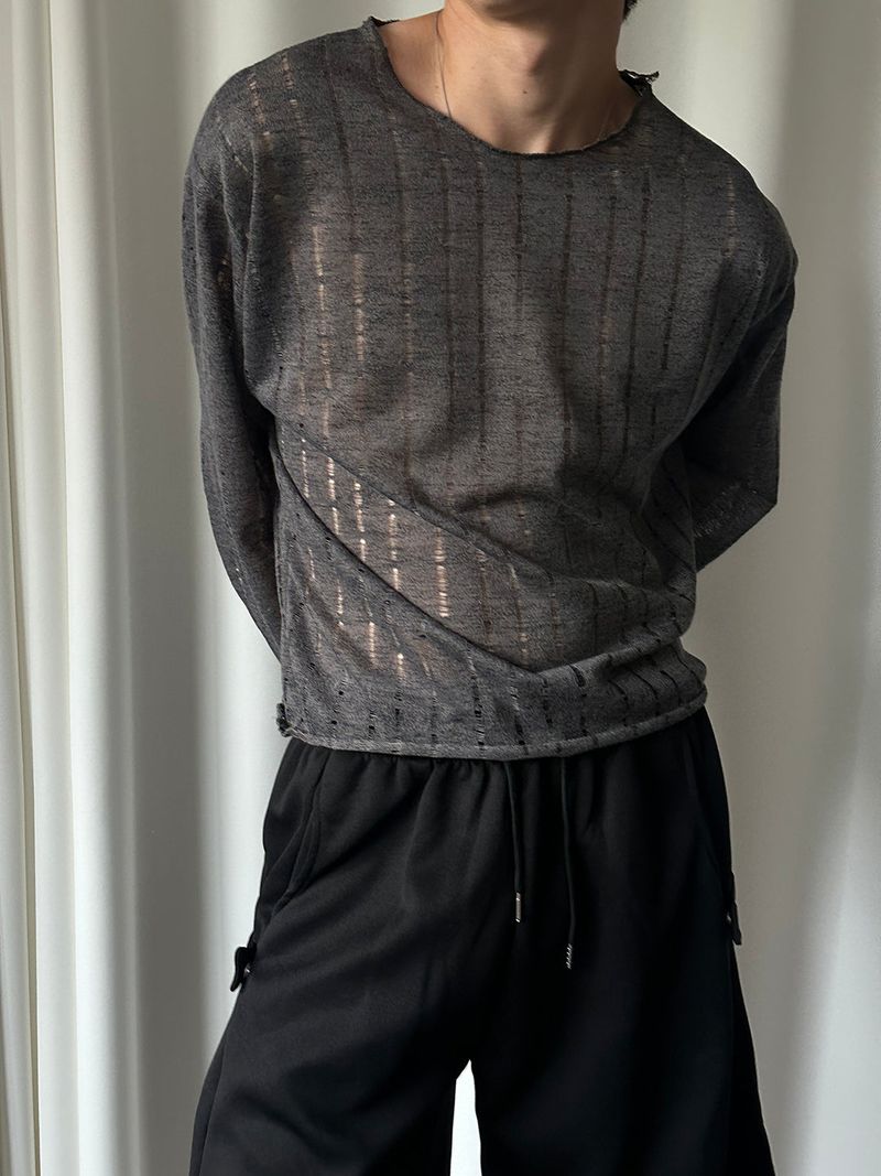 LAURANT（ロラン）の「Summer damage long knit(5color)（Tops）」