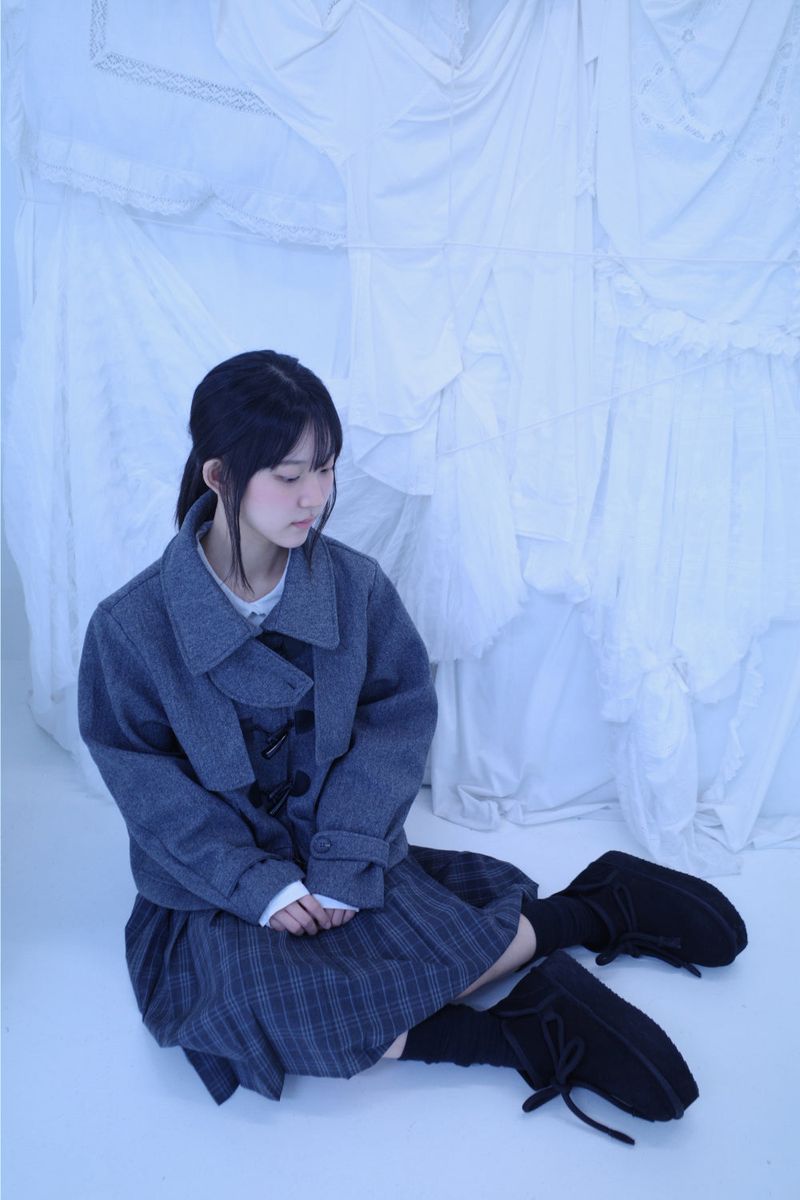 Bwin check midi pleats skirt