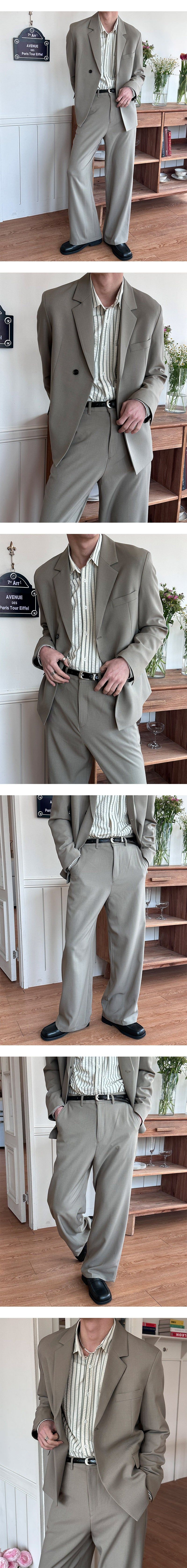 [Unisex] Half double short blazer(2color)