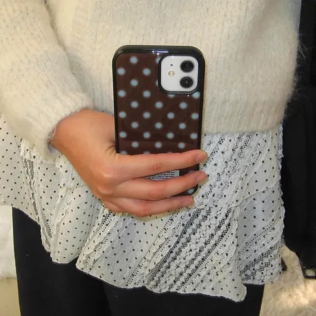 snow dot skyblue brown