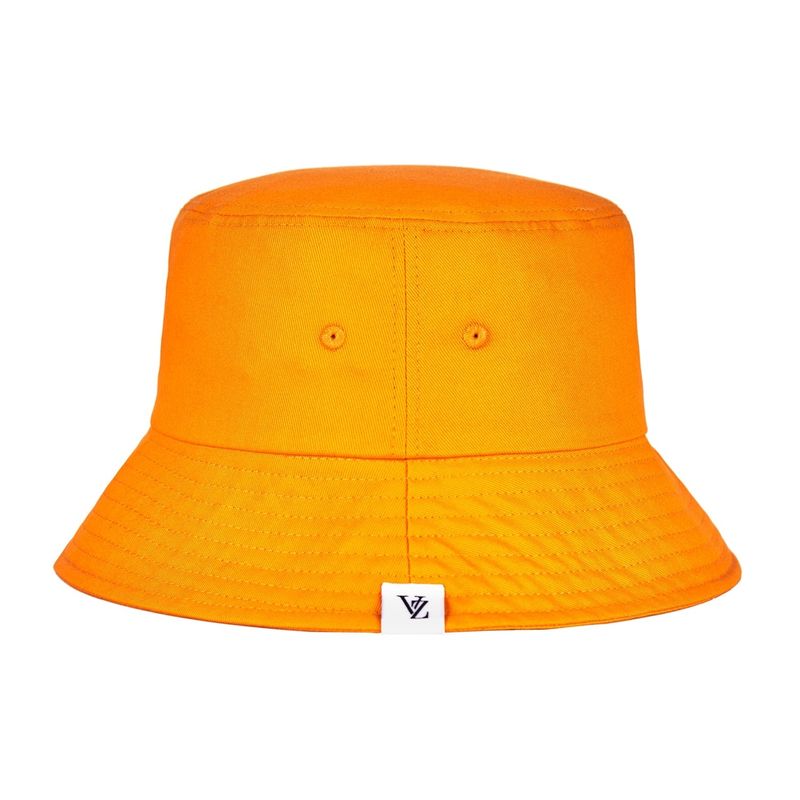 Monogram Label Color Bucket Hat Orange