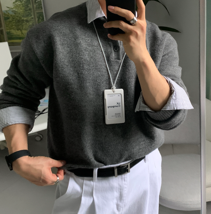 Belif Basic Henry Neck Overfit Knit