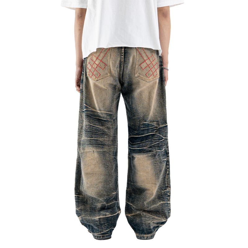 H1 Baggy Songket - Iron Bronze - Celana Jeans