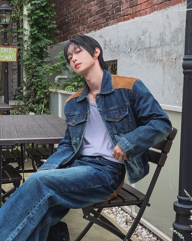 Morgan Corduroy Patch Denim Trucker Jacket