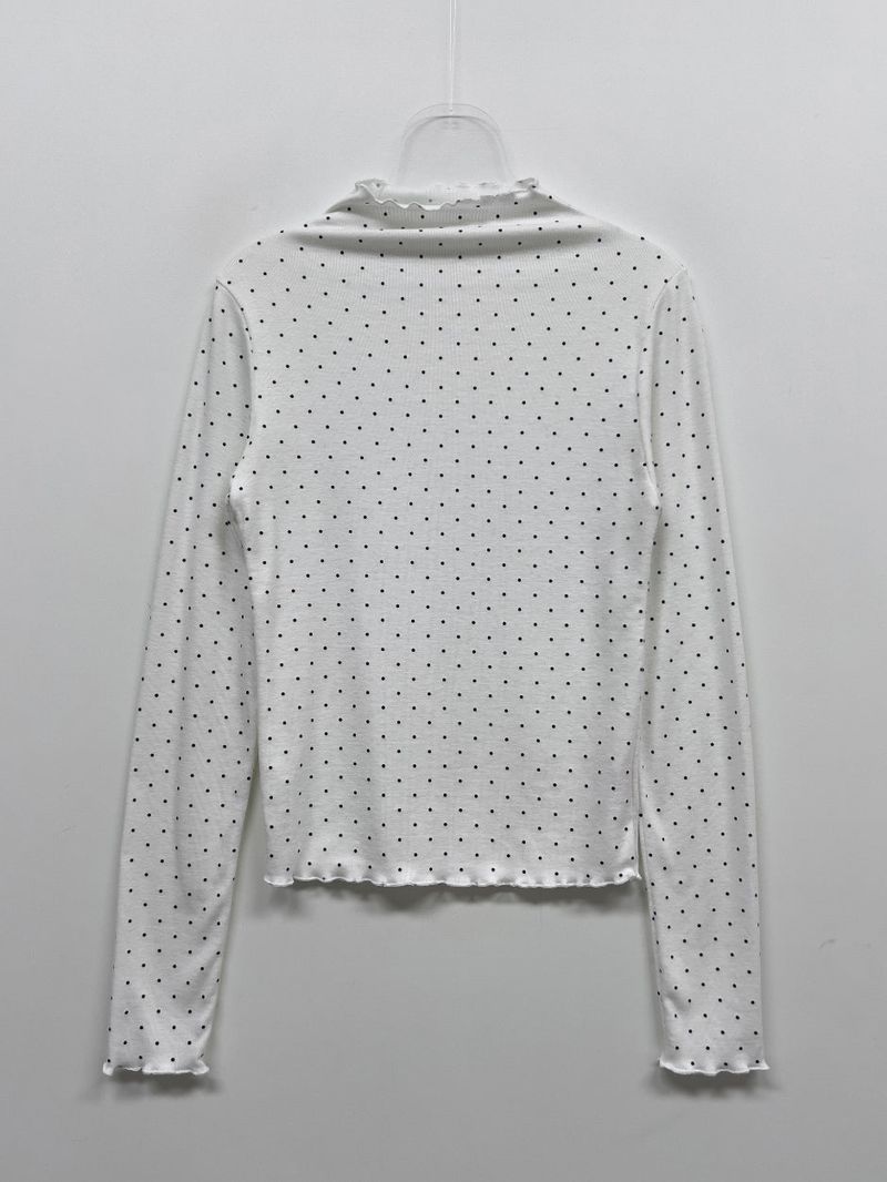 Dot Wave Turtleneck T-Shirt