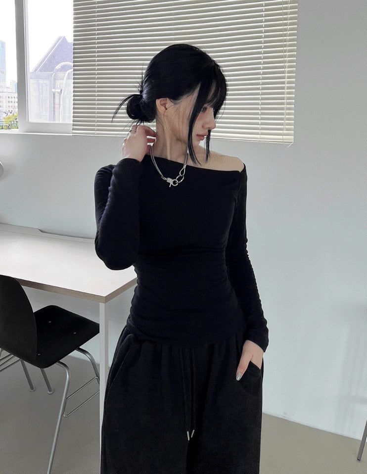 Bichovi one-shoulder brushed t-shirt