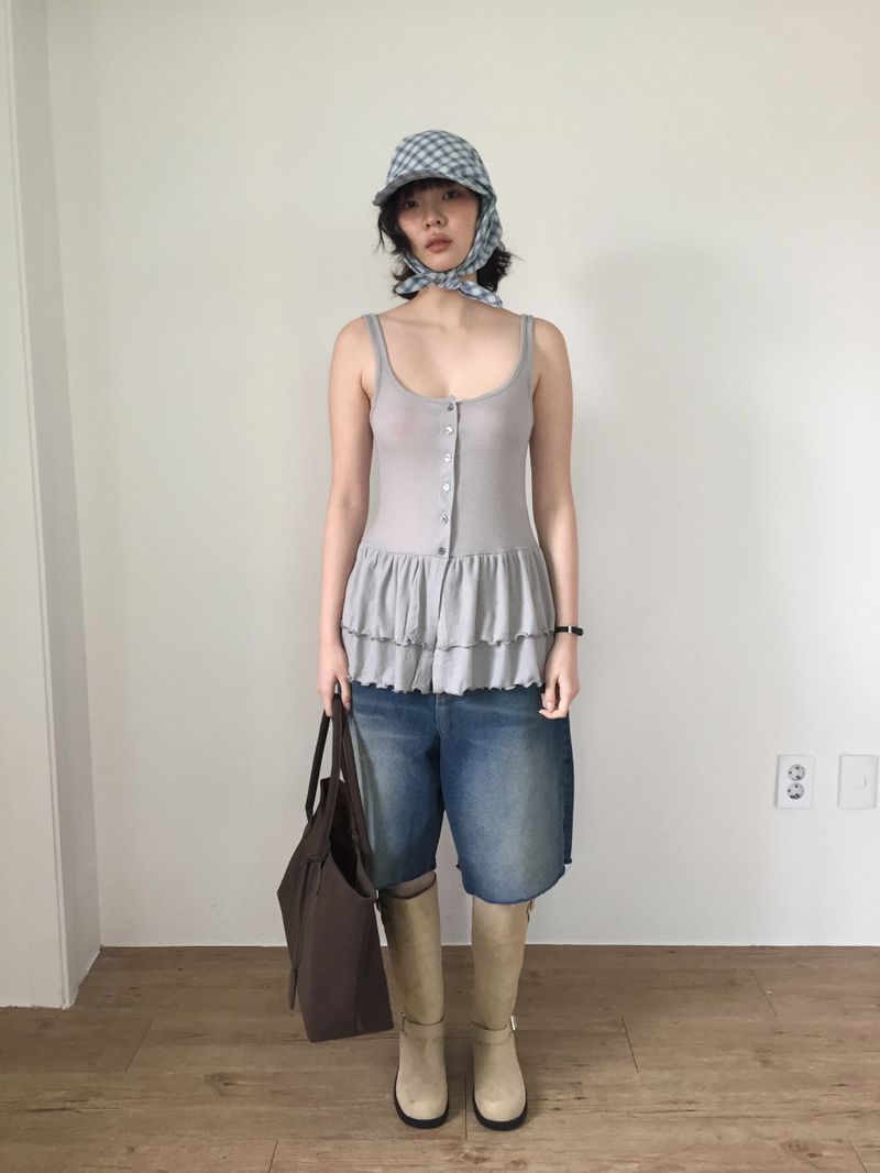 Salty Bermuda Denim Pants (1color)