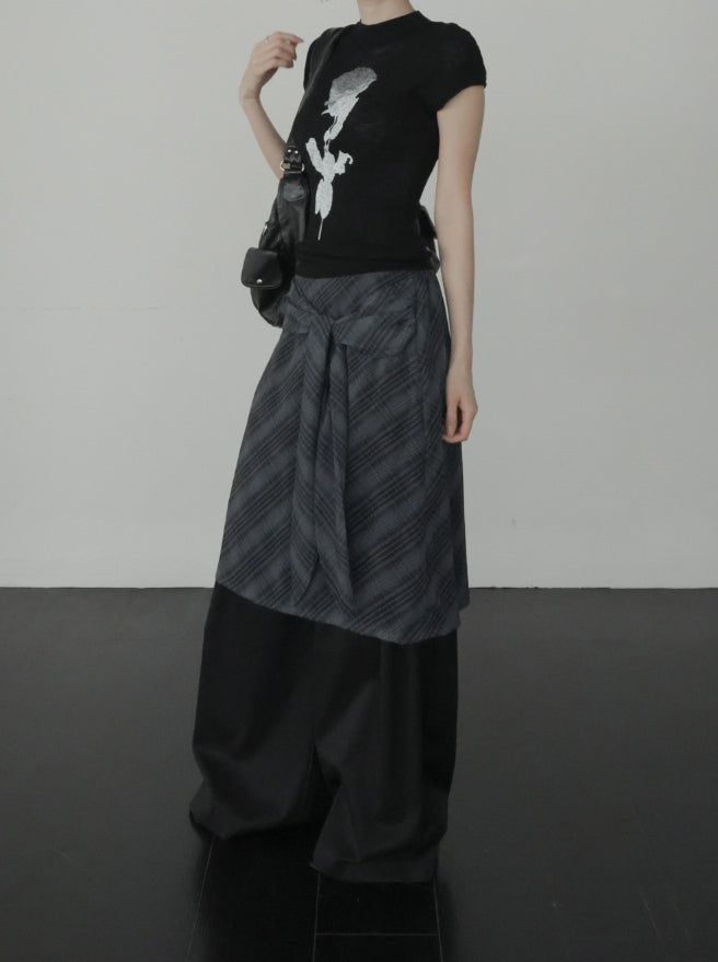 Ar knot check skirt