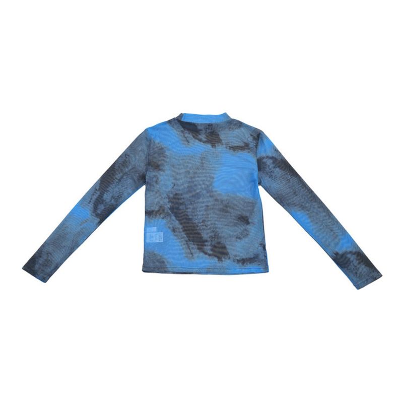 marble high neck sheer tops