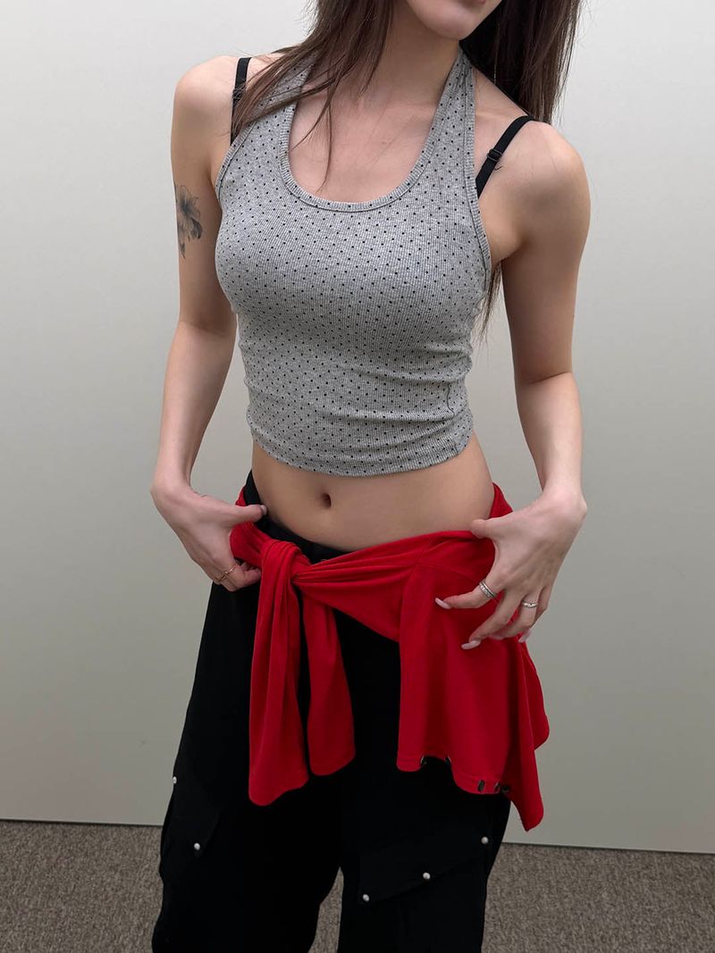 MUZESEOUL(ミューズソウル)の「Dot halter slim sleeveless(4color)(Tops)」