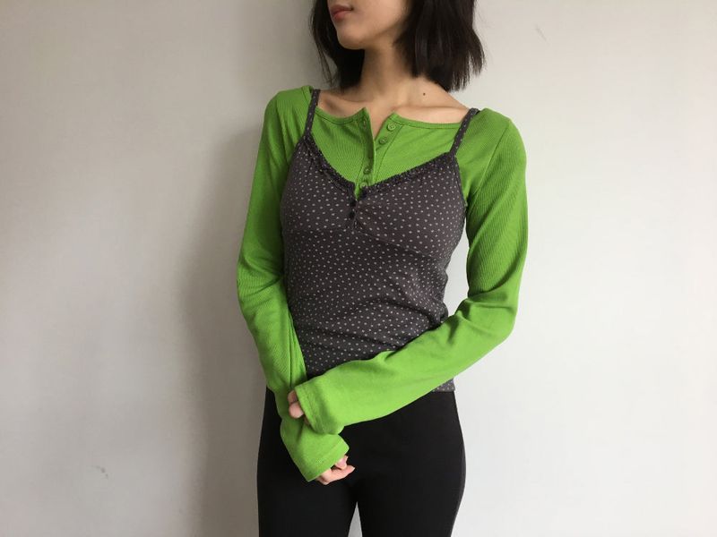 Liège button boat neck t-shirt (3color)