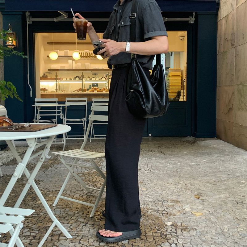 LMN Cool linen bendable pintuck slacks (4 colors)