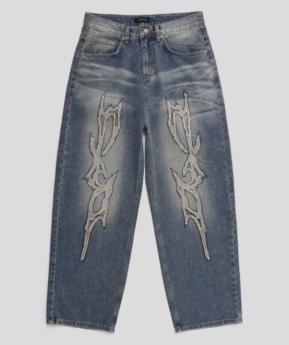 BIG THUNDER LOGO DENIM PANTS 