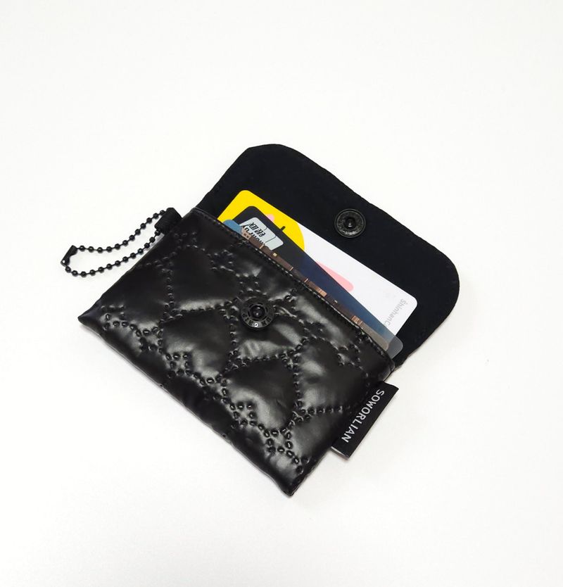 Simple Card wallet _Heart Black