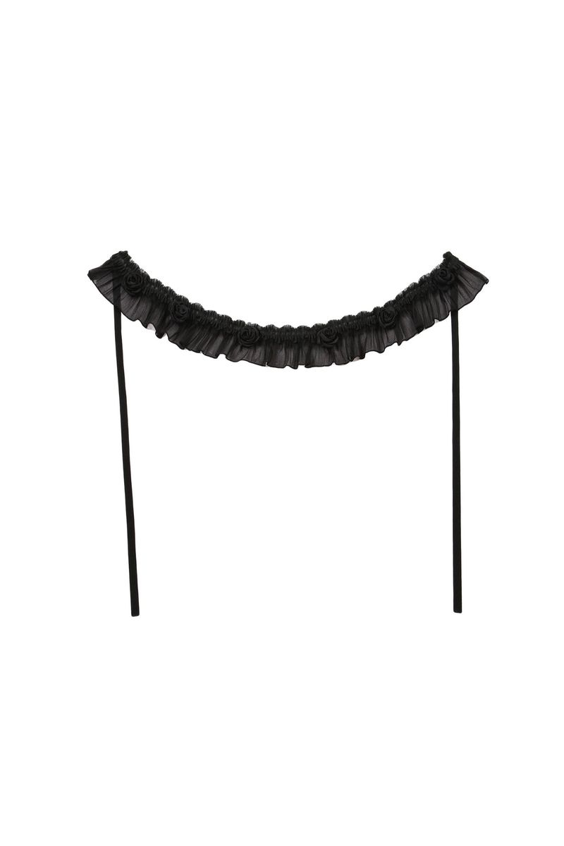 POPPALS（ポップパルズ）の「Rose Wrap Skirt [Black]（Skirts）」