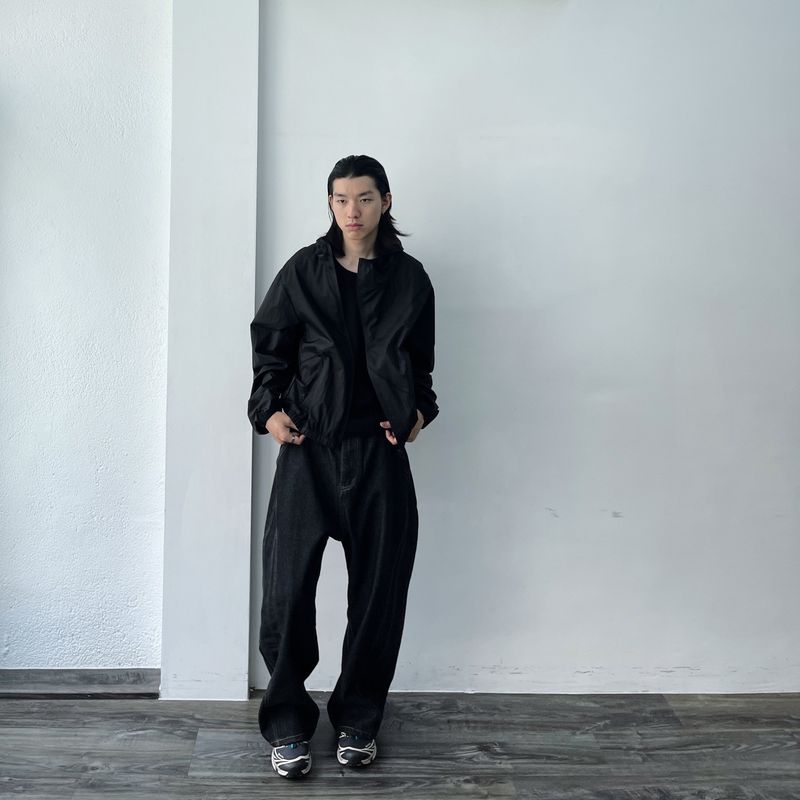 Structured Seam Hooded Jacket