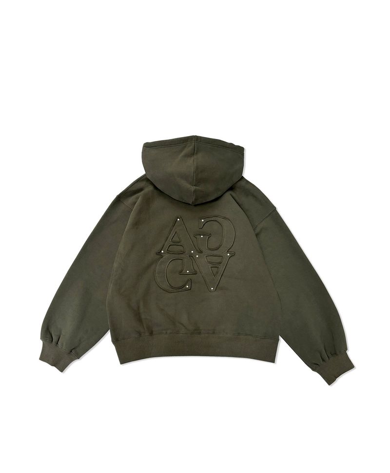 UNISEX 裏起毛パッチロゴパーカー