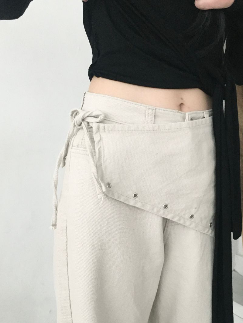 Eyelet Steel Lap Scarf Pants (3c)