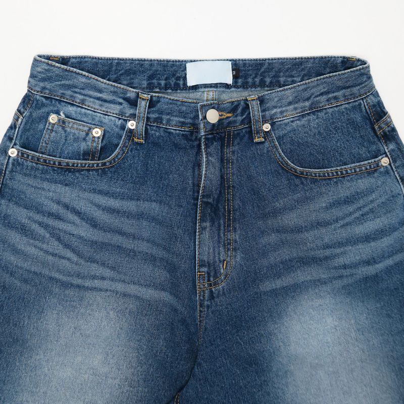 Brush Cutting Bermuda Denim Pants 2C