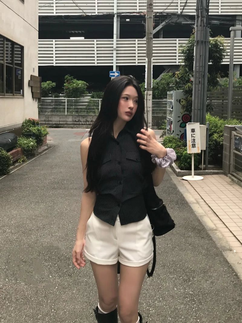 Ditto Roll-Up Half Slacks Shorts