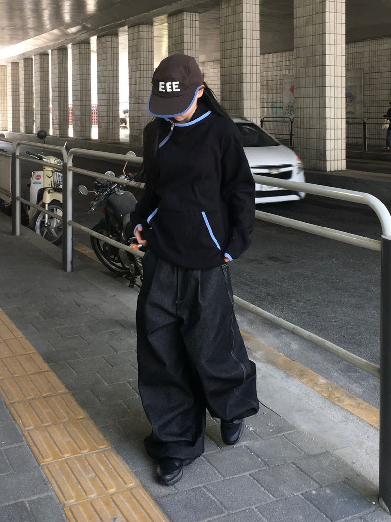 Split Diagonal Waffle Hoodie (4c)