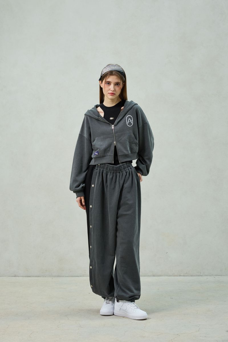 PITA HOOD ZIP-UP / CHARCOAL